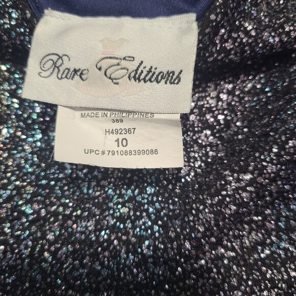 Rare Editions Big Girls Glitter Mesh Dress Sz 10 - Picture 4 of 4